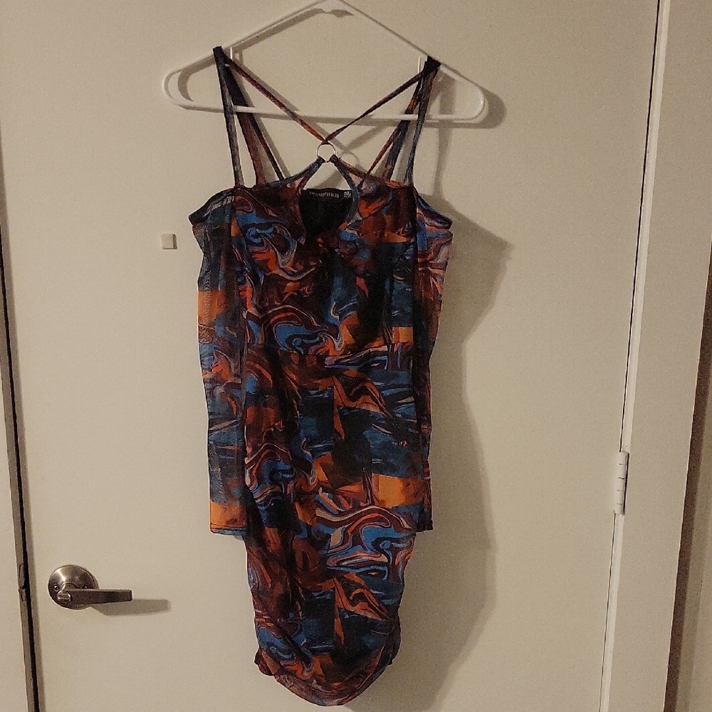 Multicolor Abstract Print Dress